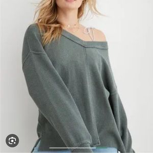 Aerie V-neck Sweatshirt